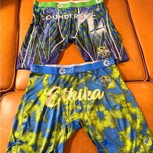 ethika Men’s Blue & Green Performance Seattle Sounders MLS Boxer Briefs Bundle